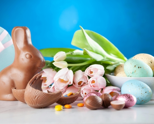 Easter chocolate gift baskets